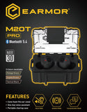 EARMOR M20T PRO New V5.4 Bluetooth Earplugs Electronic Earplugs Headset Anti Noise Ear Plug Noise Canceling NRR26db