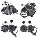 EARMOR Tactical Headset & RAC Rail Adapter Set Noise Canceling Military Aviation Communication