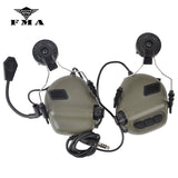 EARMOR Tactical Headset & RAC Rail Adapter Set Noise Canceling Military Aviation Communication