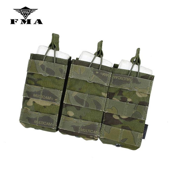 FMA Tactical Triple Molle 556 Magazine Pouch Multicam Military MOLLE Vest Trigeminy Storage Bag