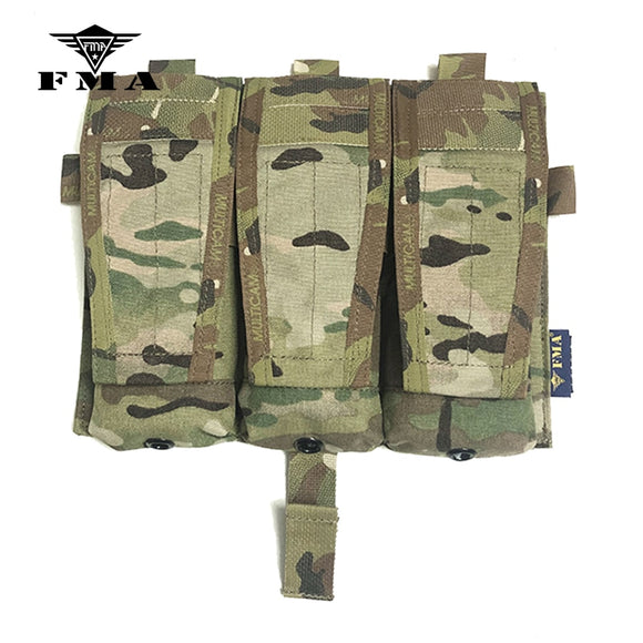 FMA M4 Triad Magazine Pouch Multicam for Tactical Vest AVS JPC Vest Molle Front Panel