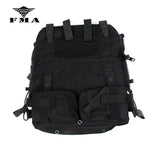 FMA Military Tactical Vest Zipper Pouch Bag Black Zip Panel Back Pack NG Ver