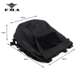 FMA Military Tactical Vest Zipper Pouch Bag Black Zip Panel Back Pack NG Ver