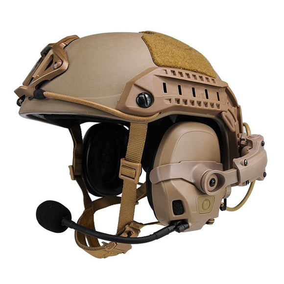 FCS Tactical AMP HeadSet Noise Reduction Military Aviation Communication Head-mounted Headphone