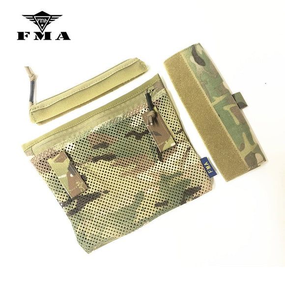 FMA Tactical pouch set Multicam Accessories bags Three-piece Set for SS Chest Rig Chest Hanging