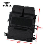 FMA Tactical Zipper Pouch Bags Black for TMC Tactical Vest 16-19 AVS JPC2.0 CPC