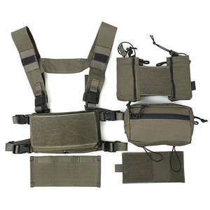 FMA Tactical Chest Rig Full Set Multicam Cordura 500D SS Micro Low Profile Light Fight