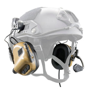 EARMOR Tactical Headset & RAC Rail Adapter Set Noise Canceling Military Aviation Communication
