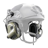 EARMOR Tactical Headset & RAC Rail Adapter Set Noise Canceling Military Aviation Communication