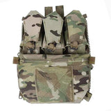 FMA New FPC Style Vest Special Zipper Back Panel Pouch Military Tactical Backplane Bags 3549