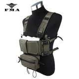 FMA Tactical Fight Vest Rig Set Micro Chest Rig Low Profile Mini Cordura Coyote Brown(CB)