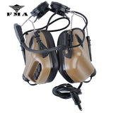 EARMOR Tactical Headset & RAC Rail Adapter Set Noise Canceling Military Aviation Communication
